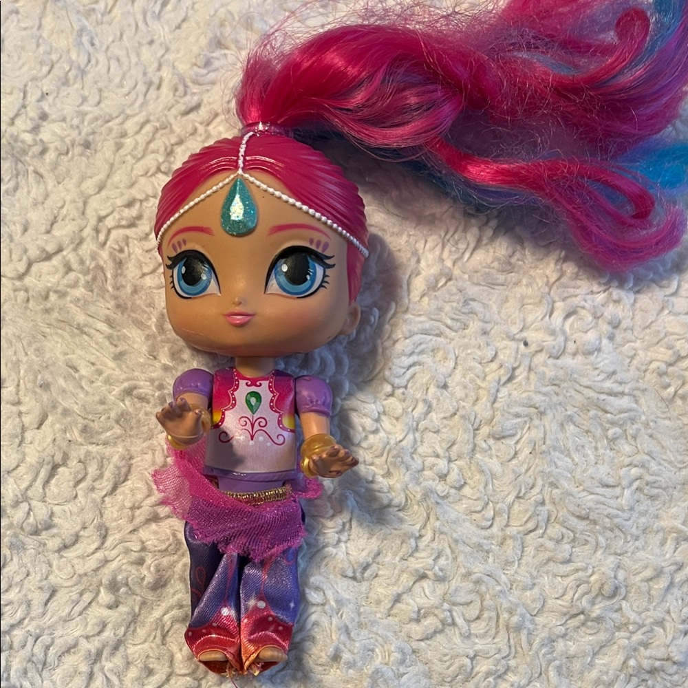 Mattel Doll with Pink Hair and Purple Outfit